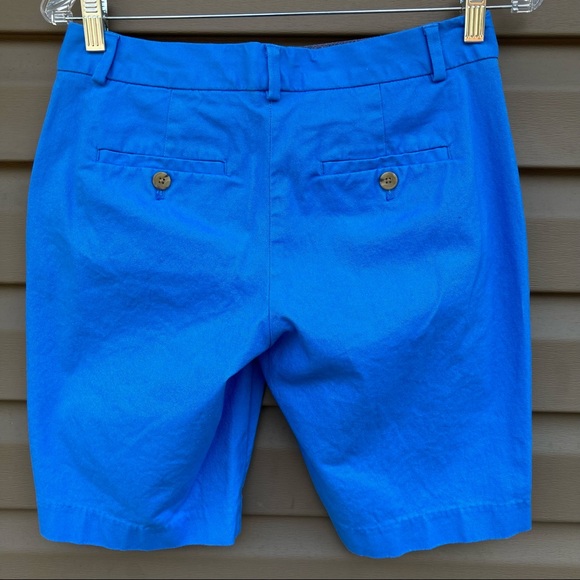 BANANA REPUBLIC Electric Blue Cotton Bermuda Shorts 2 EUC - Picture 3 of 3